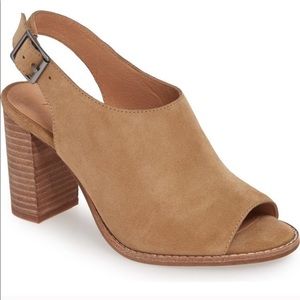 Madewell The Cary Sandals - Faded Birch Suede Size 5